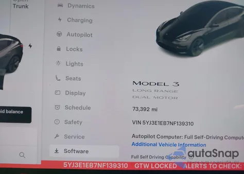 2022 Tesla Model 3 Long Range Dual Motor All-Wheel Drive z USA, uszkodzony, nr VIN 5YJ3E1EB7NF139310